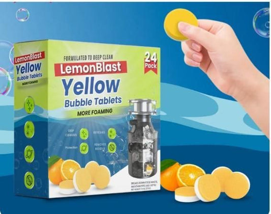 LemonBlast Yellow Bubble Tablets (24pc) – ⭐ 4.8/5 Rated Deep Cleaning Effervescent Tablets