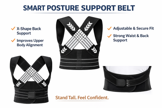 Adjustable Back Posture Corrector – ⭐ 4.8/5 Rated Slouching Relief & Pain Support Belt for Men & Women